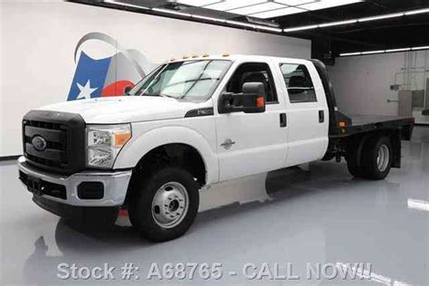 Ford F 350 Crew Diesel Drw 4x4 Flat Bed 6 Pass 2015 Commercial Pickups