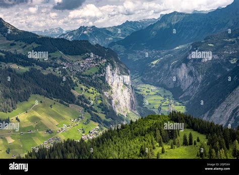 Lauterbrunnen Valley Mountain Landscape Lauterbrunnen Jungfrau