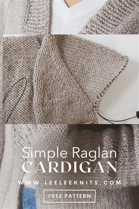 Simple Raglan Cardigan Knitting Pattern Leelee Knits