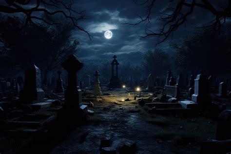 Night Cemetery Horror cemetery. | Premium Photo - rawpixel