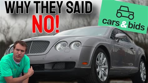 I Tried Selling My Bentley Gt On The Doug Demuro Cars And Bids