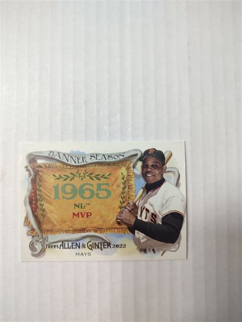 Topps Allen Ginter Banner Seasons Bs Willie Mays For Sale