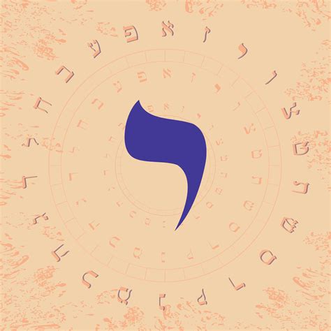 Vector Illustration Of The Hebrew Alphabet In Circular Design Hebrew