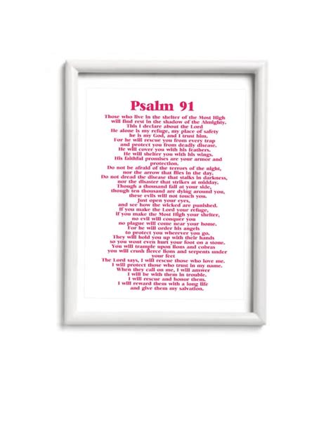 Psalm Prayer Card Psalm Poster Mini By Realflashcards