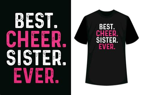 Cute Cheerleading Pep Squad T Best Cheer Sister Ever T Shirt