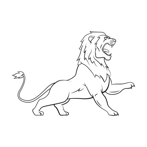 Lion Roar Illustration On White Background Vector Art At Vecteezy