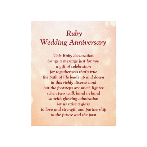 ruby wedding anniversary canvas zazzle
