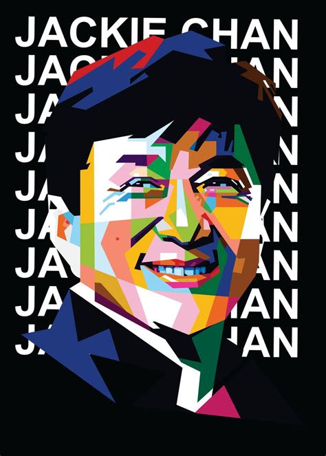 'Jackie Chan' Poster, picture, metal print, paint by baturaja vector | Displate | Jackie chan ...