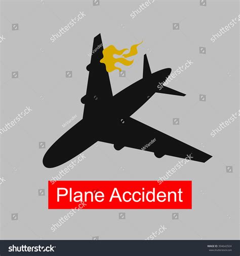 Plane Accident Vector Illustration Stock Vector (Royalty Free ...