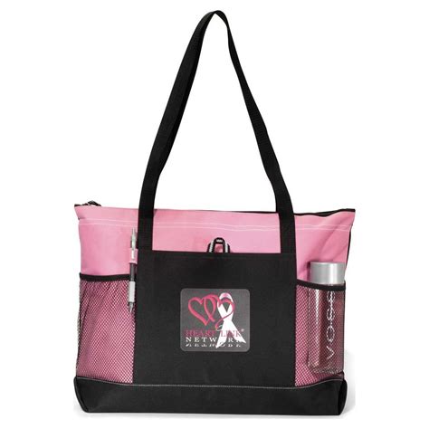 Gemline Peony Pink Select Zippered Tote | Zipper tote bag, Pretty tote bags, Pink tote bags