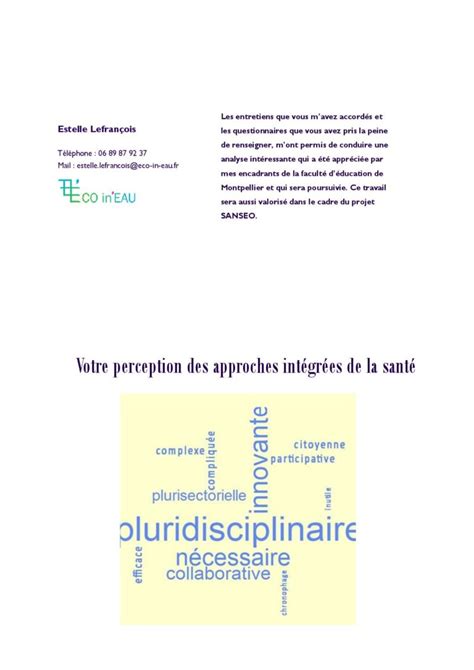 M Moire Sur Les Facteurs De Risques Sanitaires Et Environnementaux