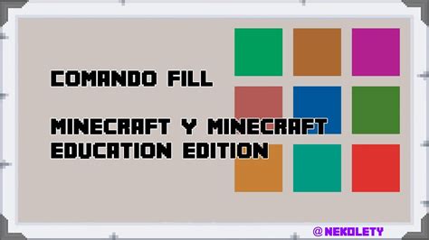 Comando Fill En Minecraft Youtube