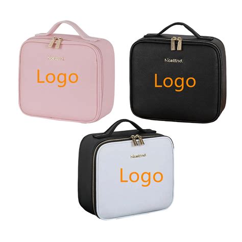 Makeup Bag With Led Mirror Large Capacity Travel Portable Cosmetic ...