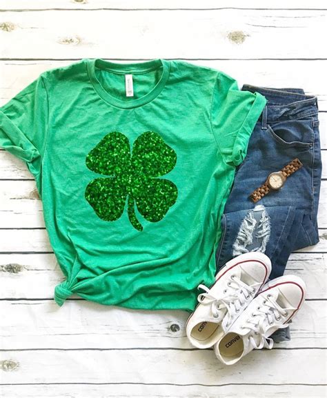 Lucky Shamrock Shirt Womens St Patricks Day Shirt Etsy St Patrick