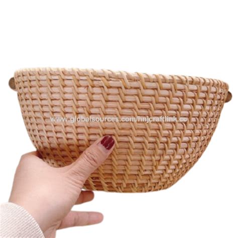 Rattan Utility Basket Eco Friendly Basket With Handles OEM ODM