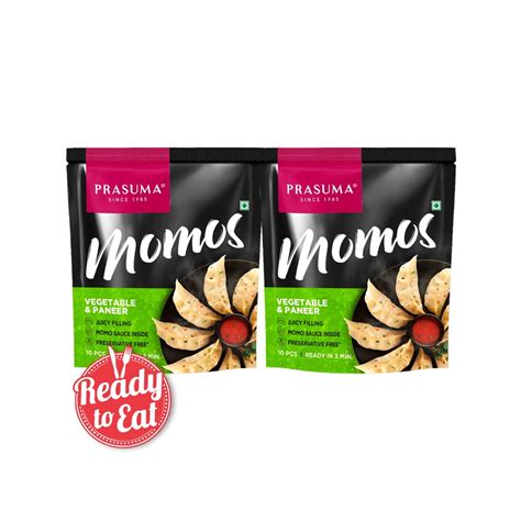 Prasuma Veg And Paneer Momos Frozen Pack Of 2 Price Buy Online At