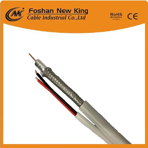 75 Ohm High Braiding Coaxial Cable Rg59 With Power Cable China Rg59