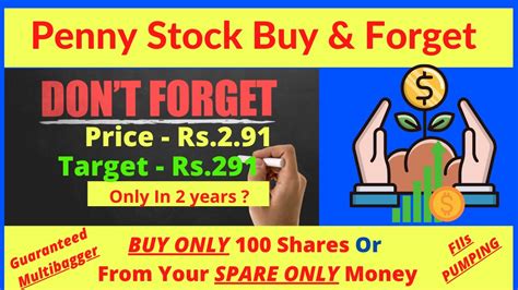 Near Debt Free Penny Stock Rs 2 91 To Rs 291 Best Penny Stock To