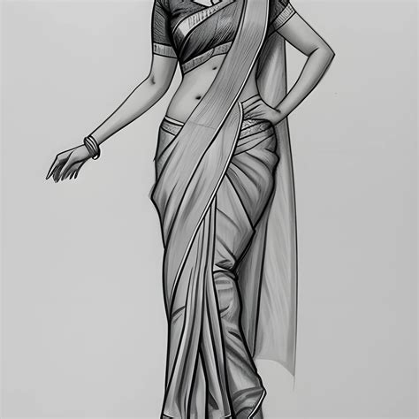 Discover Saree Sketches Images Best Seven Edu Vn