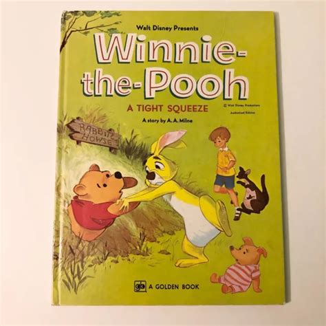 Vintage Walt Disneys Winnie The Pooh A Tight Squeeze Golden Book