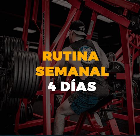 Rutina Semanal 4 Días Para El Gym Facu Fit