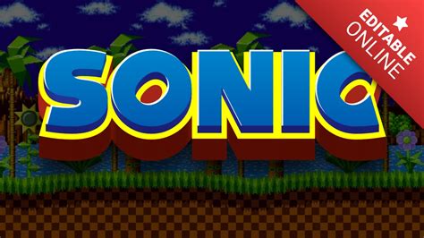 Sonic 3d Logo Text Effect Generator