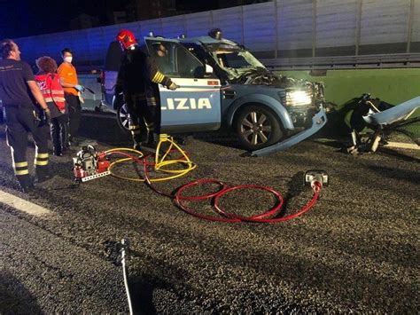 Auto Della Polizia Investe E Uccide Una Mucca Lungo La Tangenziale Di