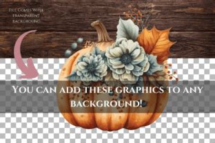 Orange And Blue Pumpkins Set Of Graphic By More Paper Than Shoes