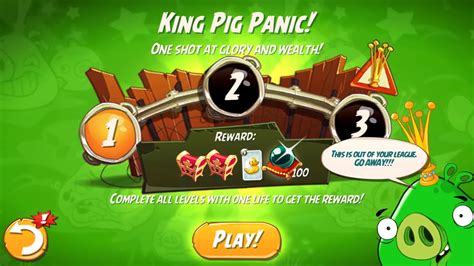 Angry Birds 2 King Pig Panic DAILY CHALLENGE 3 LEVELS Gameplay