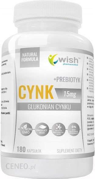 Wish Cynk Glukonian Cynku 15mg Prebiotyk 180kaps Opinie I Ceny Na