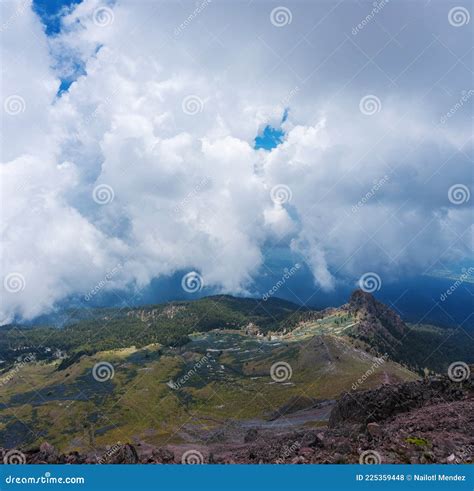 View To the Volcano La Malinche in Mexico Stock Photo - Image of ...