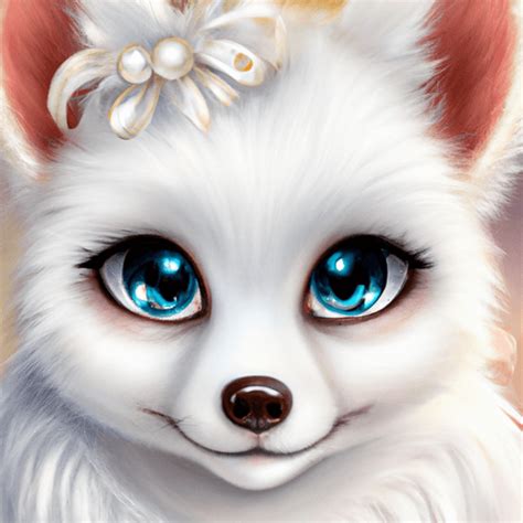 Stunning Christmas Kawaii White Fox Creative Fabrica