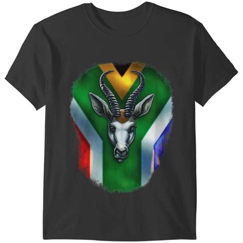 South African Springbok Flag T Shirts Sold By DesignDaysCo SKU