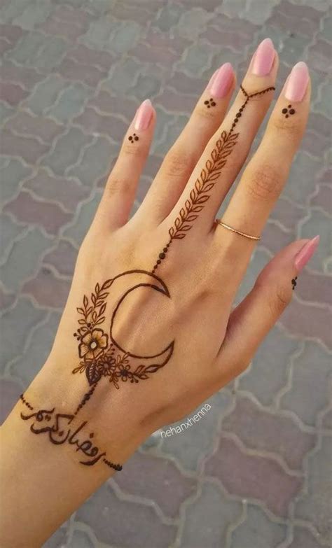 Minimal Henna Designs Arabic The Crescent Moon