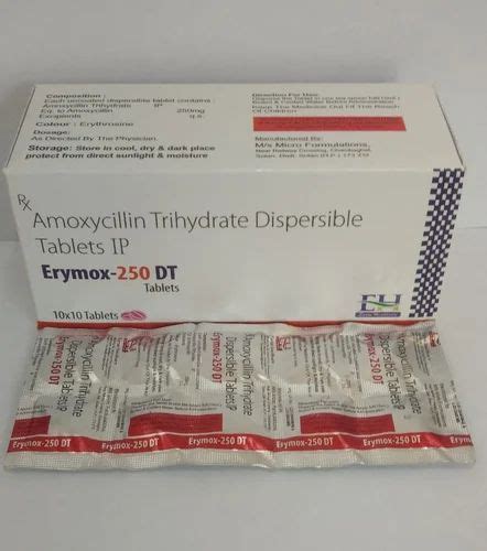 Erymox Dt Amoxicillin Mg Tablets At Rs Box Pharmaceutical