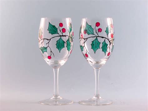 Paintedwineglasses Personalizedeasy Christmas Greekpainters