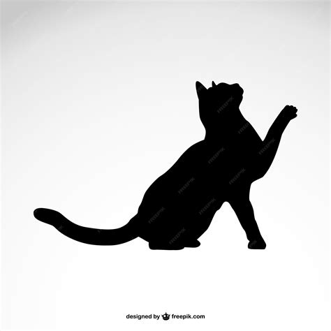 Silhueta De Gato Preto - Silhueta do gato preto de vetor livre | Vetor Premium