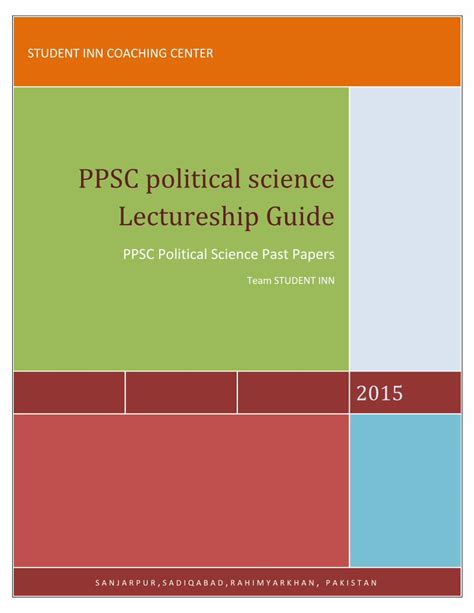 Pdf Ppsc Political Science Lectureship Guide Dokumen Tips