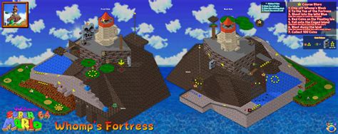 Super Mario 64 | Whomp's Fortress by VGCartography on DeviantArt