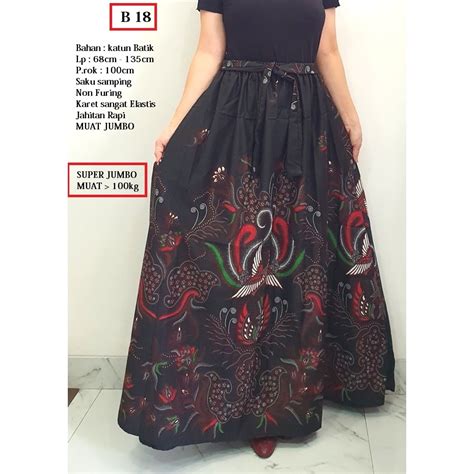 Jual Rok Batik Klok Panjang Jumbo Size Shopee Indonesia