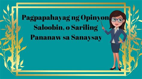 Mga Ekspresyon Na Ginagamit Upang Ipakita Ang Pananaw Angupang