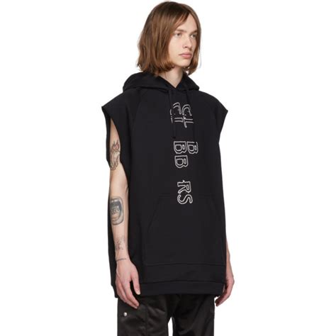 Raf Simons Black Clubbers Sleeveless Hoodie Raf Simons