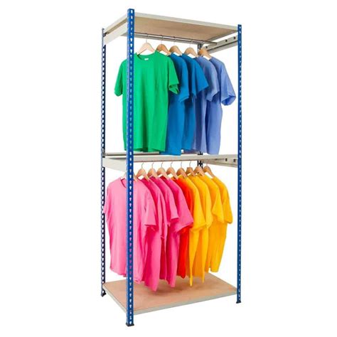 Single Rail Rivet Garment Racking 1220mm Wide Storage N Stuff