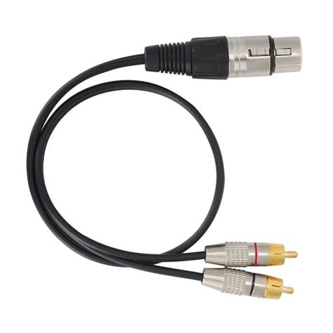 Hurrise C Ble Xlr Femelle Vers Double Rca M Le S Parateur Audio