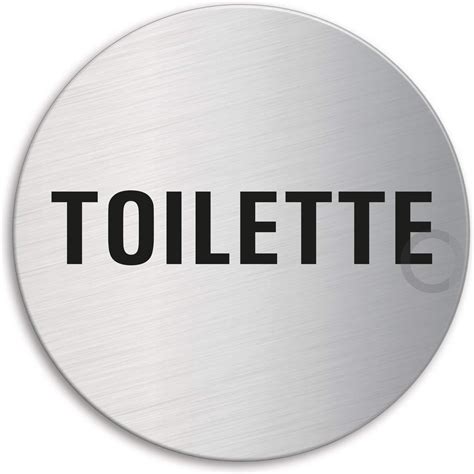 Cartello Toilette WC Targhette Targa acciaio inox Ø 75 mm