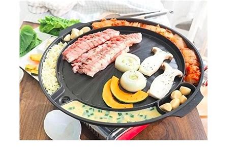 Authentic Hanaro™lotte™ Korean Fondue Grill Samgyupsal Samgyeopsal Korean Grill Pan Stove Top