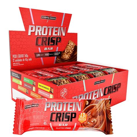 Protein Crisp Bar 12 Unidades 45g Churros Com Doce De Leite