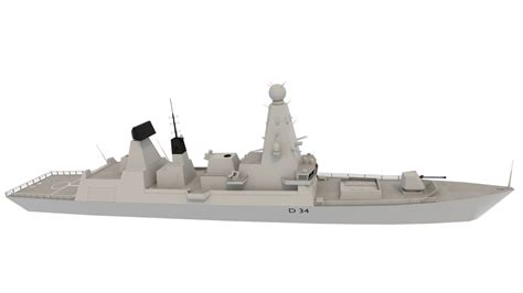 Hms Type 45 3d Model