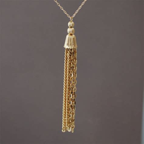 Long Gold Tassel Necklace 30 32 34 36 Etsy Gold Tassel Necklace Gold Tassel Tassel Necklace