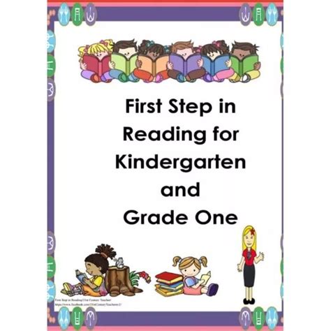 First Step In Reading For Kinder Grade 1 22 Pages Free Bookbind